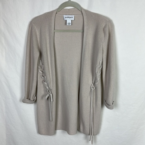 Peck & Peck gorgeous braided-accent sweater, size S - Picture 1 of 5